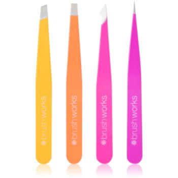 Brushworks Combination Tweezer Set set pensete pentru sprâncene - imagine 2